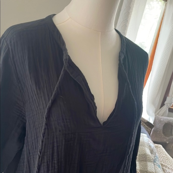 The Drop Gauze Black Summer Black Flowy Dress Medium - Picture 8 of 13